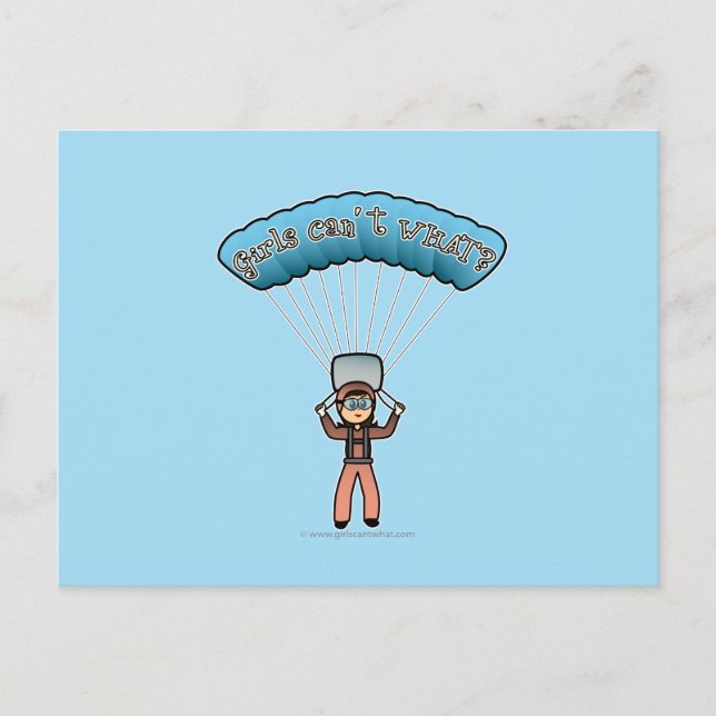 Postal Buceador de cielo Chica ligero (Anverso)