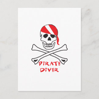 Postal Buceador pirata