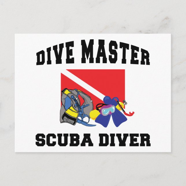 Postal Buceador SCUBA Master (Anverso)
