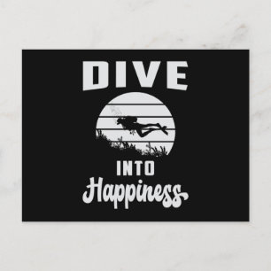 Postal Buceo Buzo Mar Buceo Regalo Divertido Idea