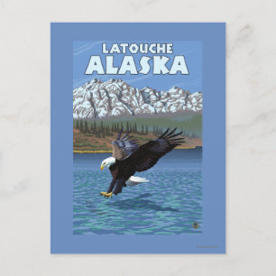 Postal Buceo con águila calva - Latouche, Alaska