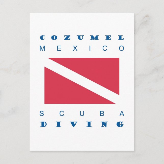 Postal Buceo Cozumel México Scuba (Anverso)