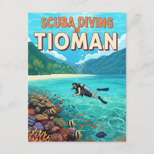 Postal Buceo de escuba de tioman malayo