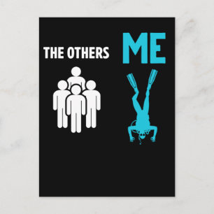 Postal Buceo Divertido Buceador