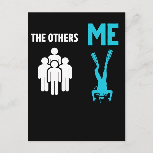 Postal Buceo Divertido Buceador (Anverso)