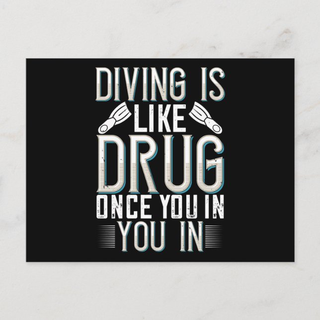 Postal Buceo - El buceo es como una droga (Anverso)