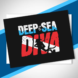 Postal Buceo en aguas profundas - Bucea hacia abajo - Muj