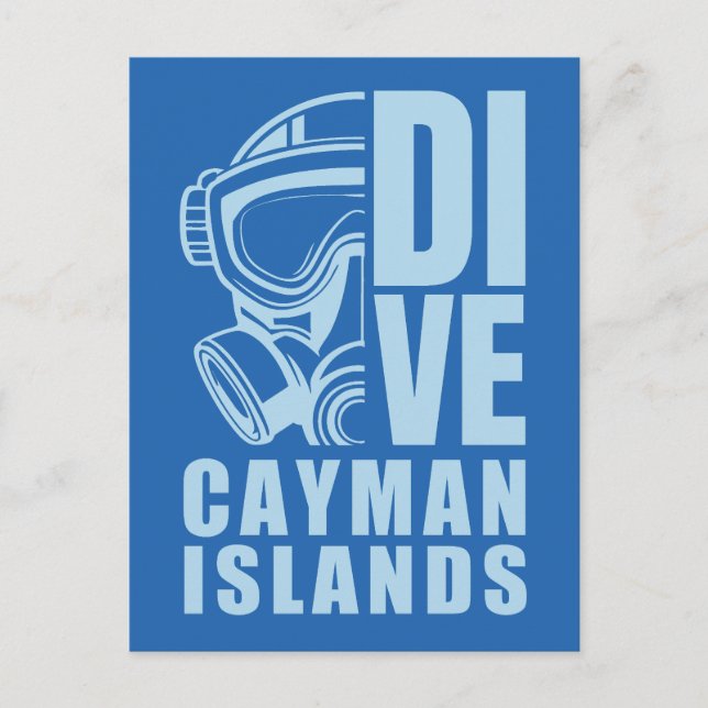 Postal Buceo en las Islas Caimán (Anverso)
