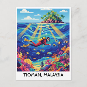 Postal Buceo en Tioman Malasia