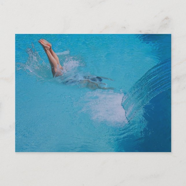 Postal buceo femenino (Anverso)