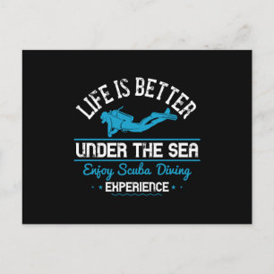 Postal Buceo - La Vida Es Mejor Bajo El Mar