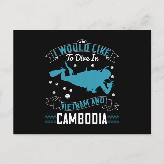 Postal Buceo - Me gustaría bucear en Vietnam (Anverso)