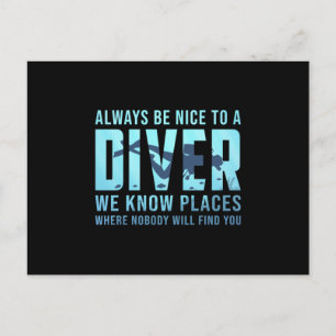 Postal Buceo Scuba Buceo Buceo Dive Divertida Idea de Reg
