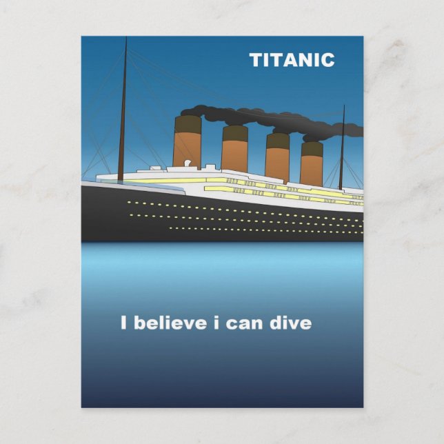 Postal buceo titánico (Anverso)
