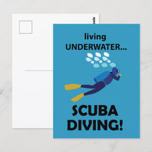 Postal Buceo Vivir Bajo el Agua Buceo