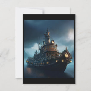 Postal Buche De Vapor En Un Mousepad De Día Nublado