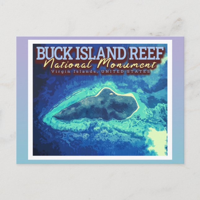 POSTAL BUCK ISLAND REEF - VIRGIN ISLANDS ESTADOS UNIDOS (Anverso)