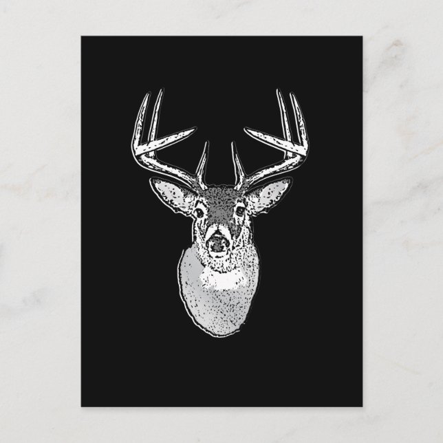 Postal Buck on Black White Tail Deer classic (Anverso)