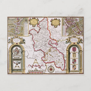 Postal Buckinghamshire, grabado por Jodocus