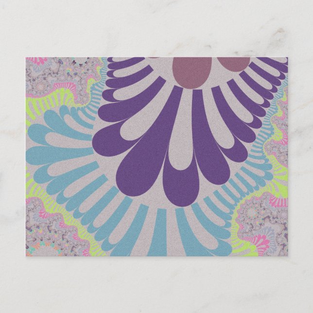 Postal Bucle de arcoiris gris (Anverso)