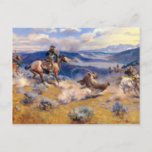 Postal Bucles de Charles M. Russell y caballos Swift (191