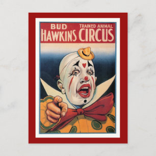 Postal Bud Hawkins Vintage Circus
