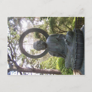 Postal Buda en el jardín de té japonés