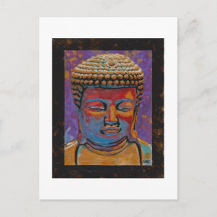 Postal Buda pintado, enmarcado