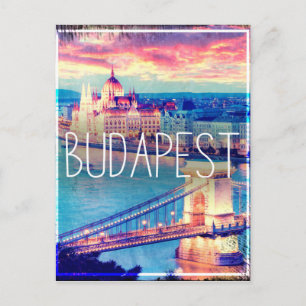 Postal Budapest, afiche vintage