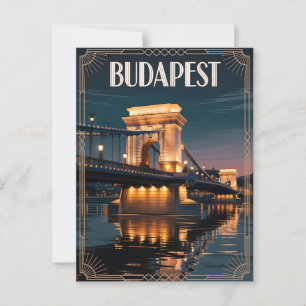 Postal Budapest art deco vintage