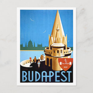 Postal Budapest, bastión de los pescadores, viaje vintage