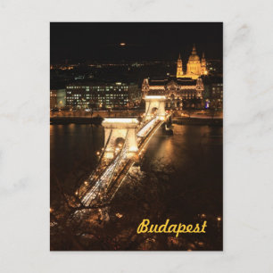 Postal Budapest de noche