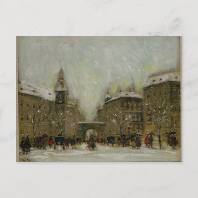 Postal Budapest en la nieve (Anverso)