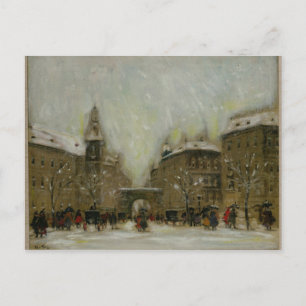 Postal Budapest en la nieve