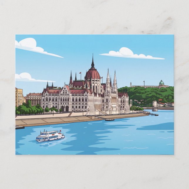 Postal Budapest Hungarian Parliament view postcard (Anverso)