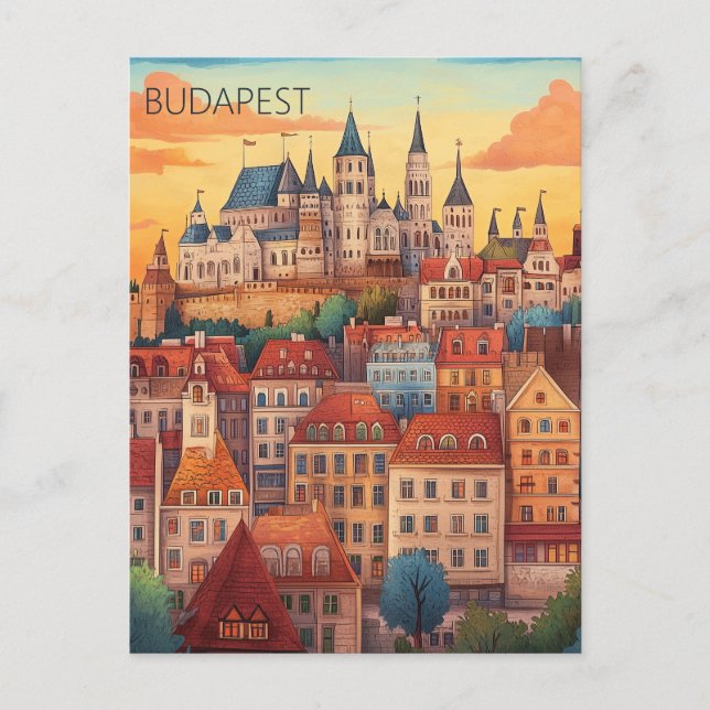Postal Budapest Hungría (Anverso)