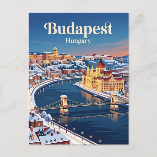 Postal Budapest Hungría (Anverso)