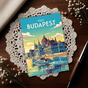 Postal Budapest, Hungría en la década de 1960, viajes vin