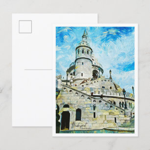 Postal Budapest Hungría Hermosa ciudad de pintura de petr