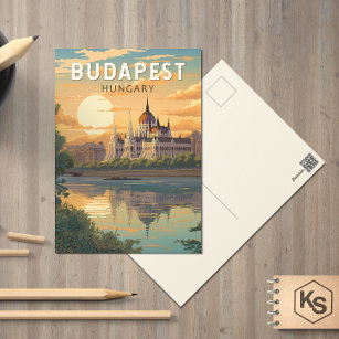 Postal Budapest Hungría Viaje al arte
