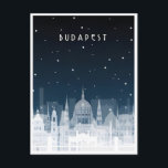 Postal Budapest Hungría Viaje arte Viaje recuerdo retro d<br><div class="desc">vintage,  retro,  viajes,  moderno,  acuarela,  clásico,  Budapest Hungría,  recuerdo,  vacaciones,  hungría, </div>