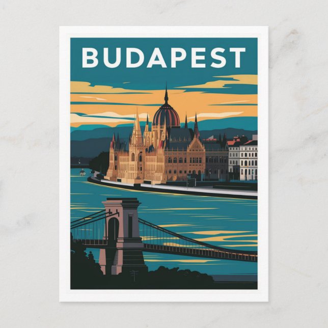 Postal Budapest Hungría Viajes de época (Anverso)