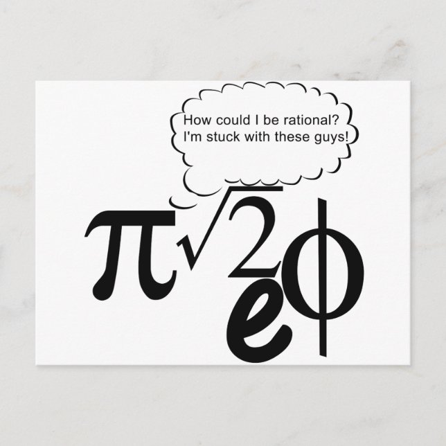 Postal Budders irracionales (Anverso)