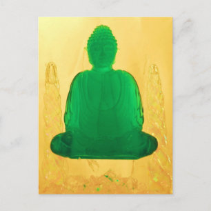 Postal buddha en oro