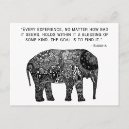 Postal Buddha Henna Wisdom Elephant
