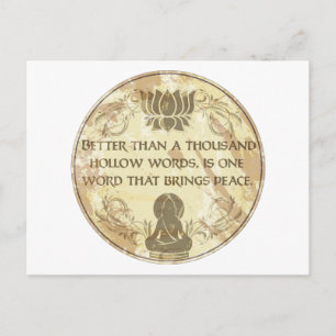 Postal Buddha Hollow Words