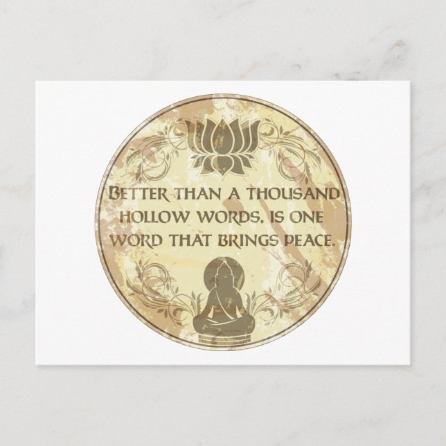 Postal Buddha Hollow Words (Anverso)