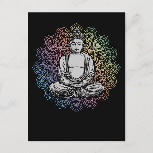 Postal Buddha Mandala Yoga Espiritual Budismo (Anverso)