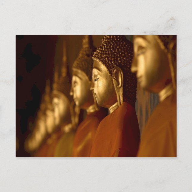 Postal Buddha Tailandia Wat / Templo Tranquilidad Serenit (Anverso)