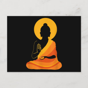 Postal Buddha YingYang Zen Yoga, Relájate, disfruta de la